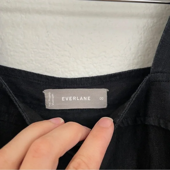 Black Button-Up Women's Top - Picture 4 of 7